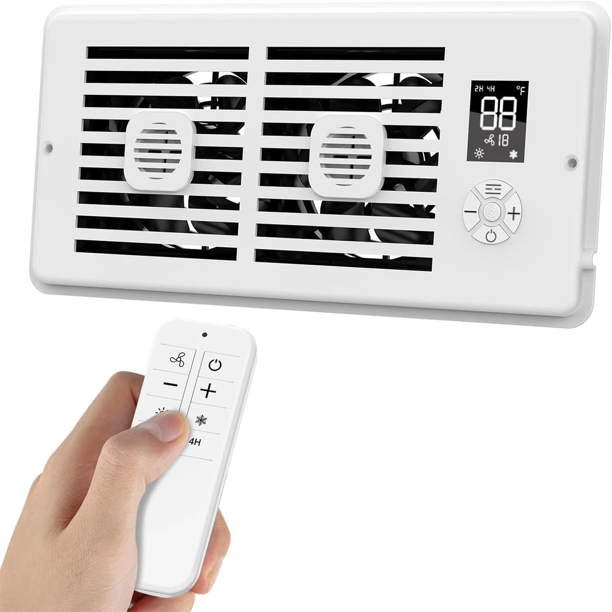 Smart Register Booster Fan with Remote & Thermostat