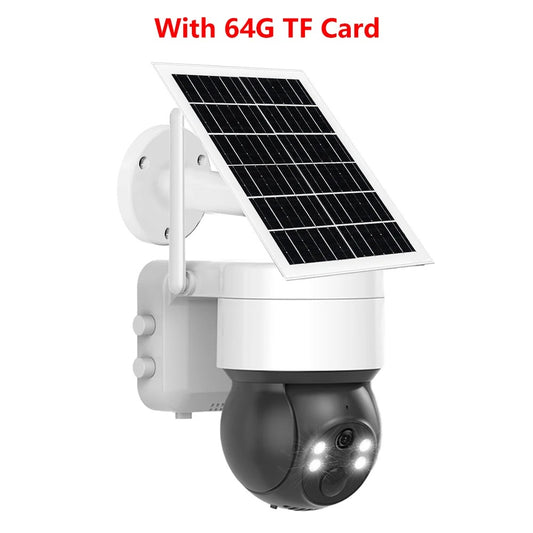 Solar-Powered Outdoor PTZ Security Camera