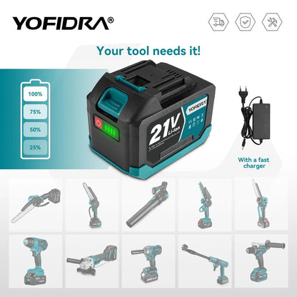 YOFIDRA Rechargeable Lithium-Ion Battery