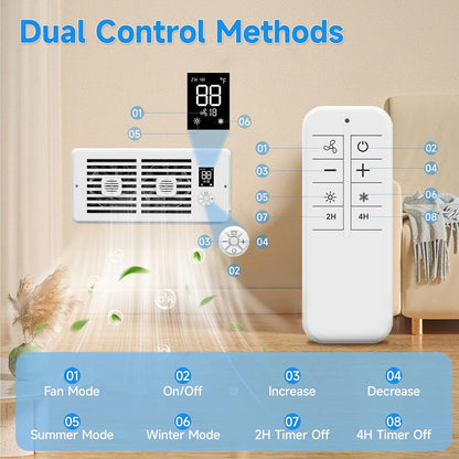 Smart Register Booster Fan with Remote & Thermostat