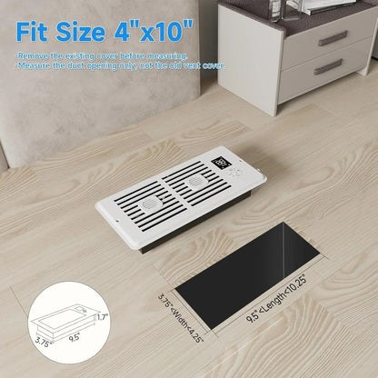 Smart Register Booster Fan with Remote & Thermostat